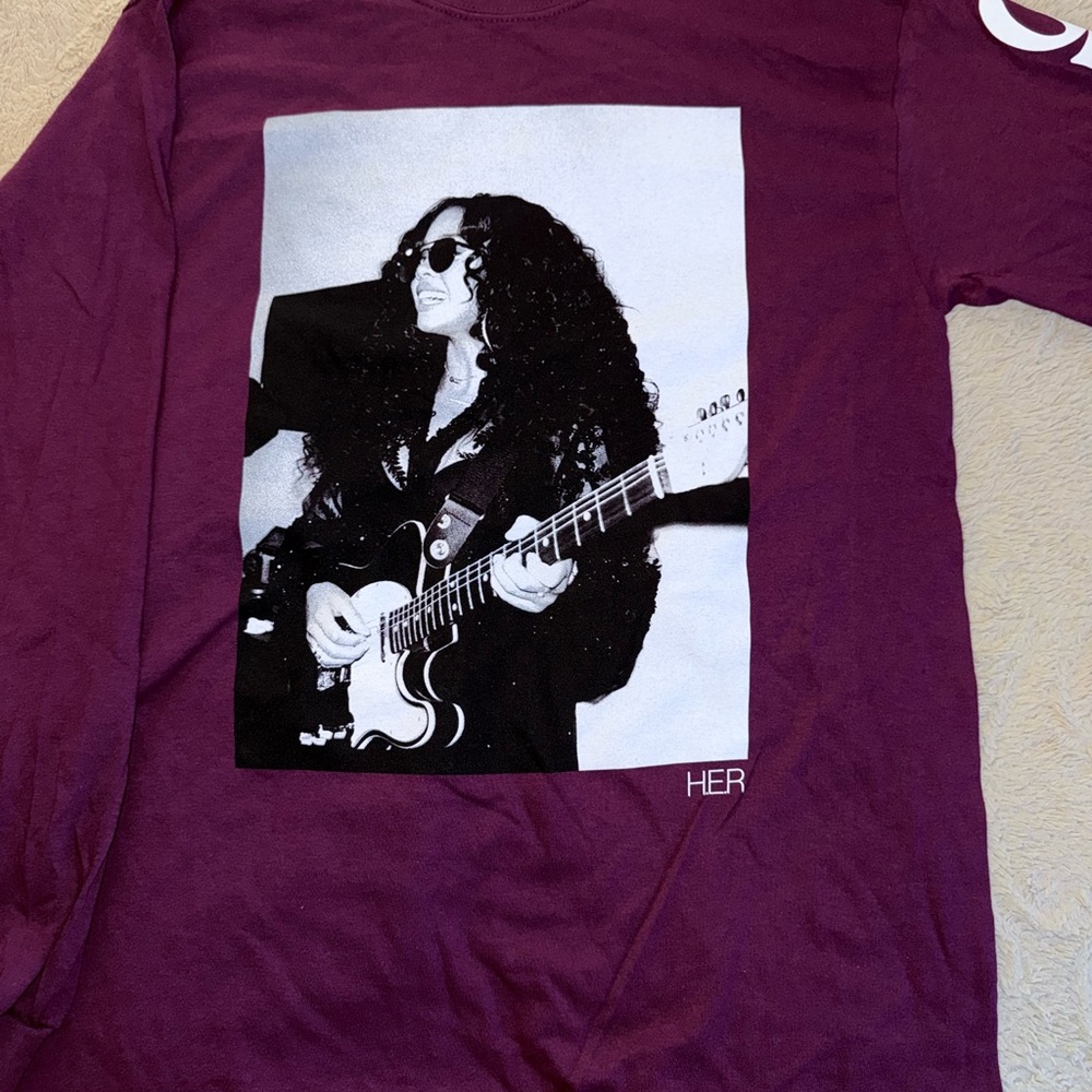 Unisex Purple Long Sleeve Graphic Tee “Her”